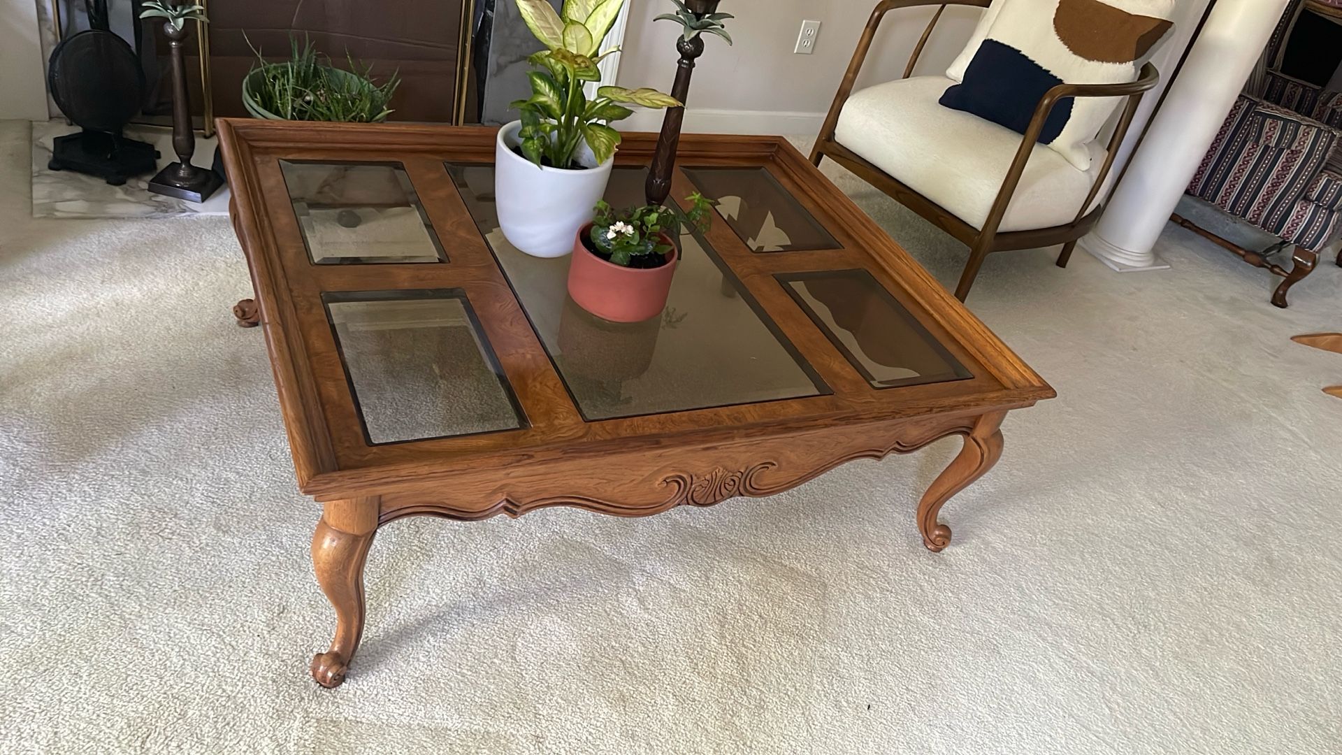 Coffee Table Solid Wood And Glass