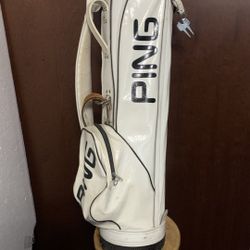 White leather ping golf bag new arrivals