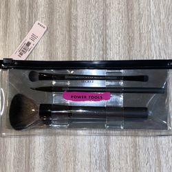 New Victoria Secret Make Up Brushes Power Tools 3 Pack Face Double Ended Angled