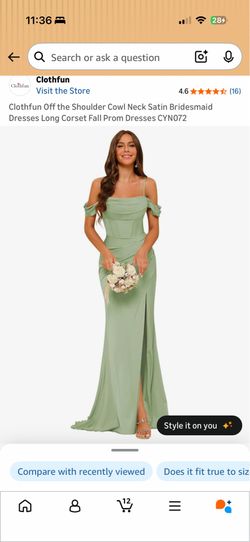 Sage Green Satin Dress