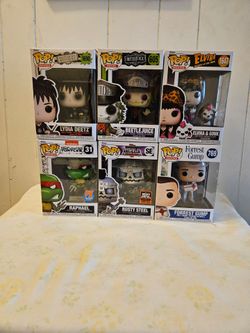 Funko Pops New In Box $10 Each, Funko Bobble Heads 2014 Buddy Elf 2013 Anchorman Ron Burgundy Play Phrases Batteries Not Included $20 Each