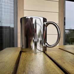 12oz Silver Ceramic Sublimation Coffee Mugs (2 pieces) - Blank