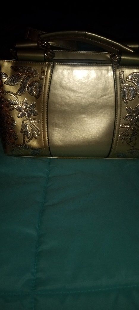 Champagne Gold Very Ornate Purse 
