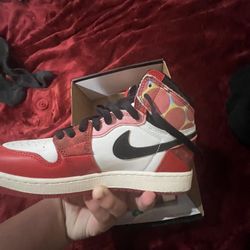 Jordan Air Jordan 1 High OG "Spider-Man Across the Spider-Verse" sneakers. 