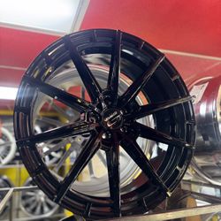 🚦🔴22” Gloss Black Strada Wheels