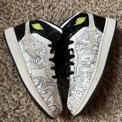 Jordan 1 Mid SE DIY (GS) - Size 6Y