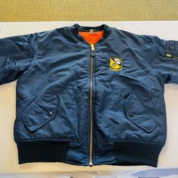 Vintage Air Force Blue angels bomber jacket M