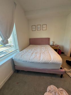 Queen pink bed
