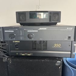 Yamaha speaker, Bose amplifier, Bose disc player
