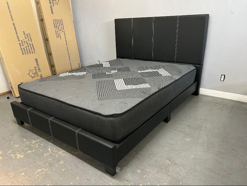 Queen Bed Frame With Mattress 