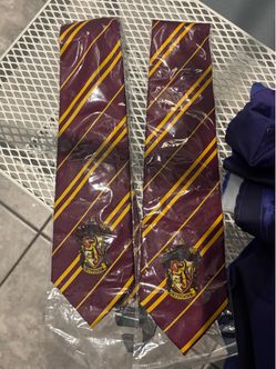 two new-in-package Harry Potter Gryffindor striped neckties