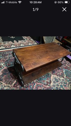 Firm $50 Gorgeous Small Coffee table, wood and cast iron