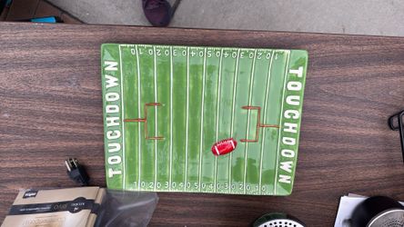Ceramic football platter!