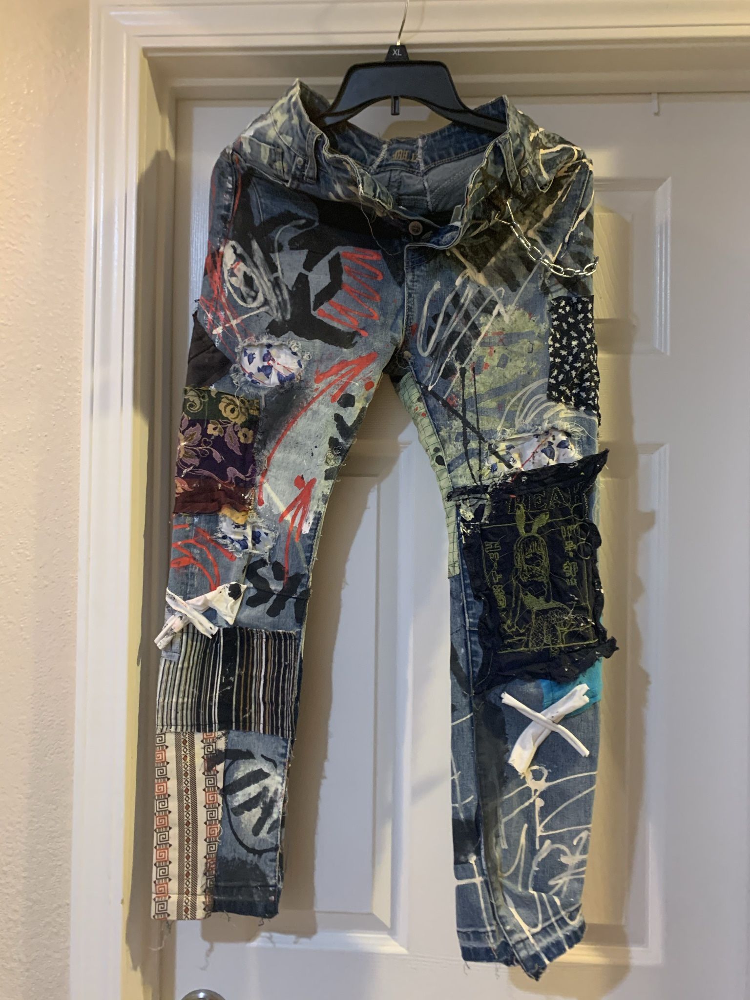 Beautiful Painted Jeans Custom Made 