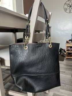 Calvin Klein Black Leather Handbag/Tote