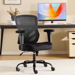 New Ergonomic Office Chair, Mesh Computer Desk Chair with Adjustable Back Lumbar Support and Armrests, Comfy Executive Rolling Swivel Task Chair for H