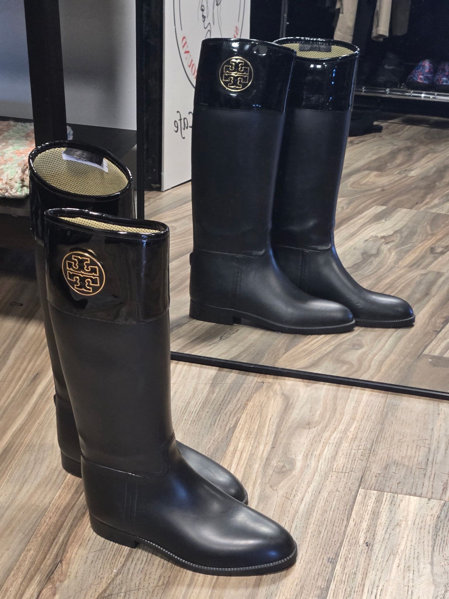 TORY BURCH X AIGLE RAIN BOOTS SIZE 10