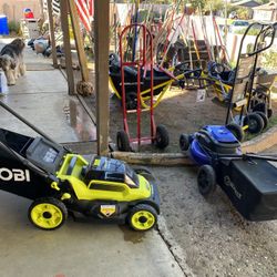 Yard Tools To The Max. All Kinds Mowers Gorillas 🦍 Shovals Rakes Picks Shop Vac’s Trimmers, Landscape Rake Tamper Hideaway Hose & So Much More Scott'