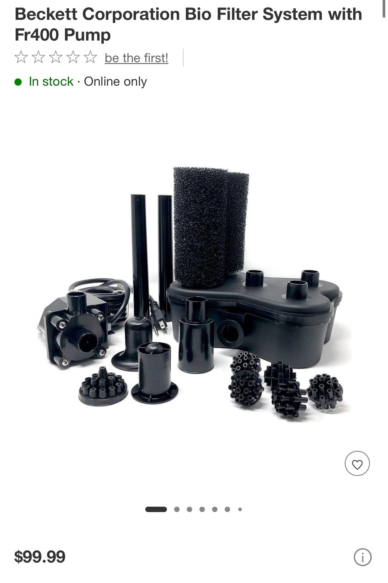 Beckett Corporation Bio Filter System with Fr400 Pump