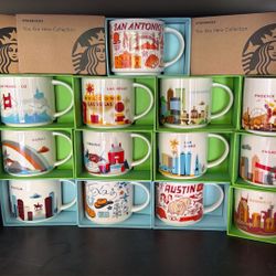 Starbucks “You Are Here” Series Mug Collection – New in Box – 13 U.S. Locations