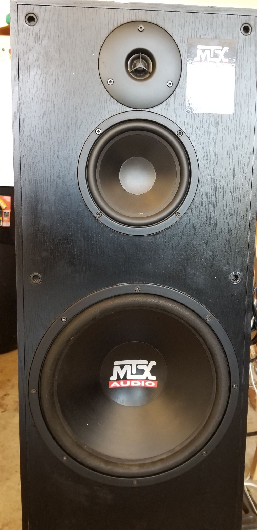MTX Tower Speakers 12 with Klipsch Woofer and Denon Reciever