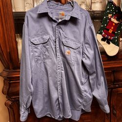 Mens Carhartt FR Button Up Shirt XL
