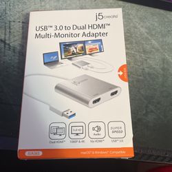 USB 3.0 To Dual HDMI Multi Monitor Adapter 