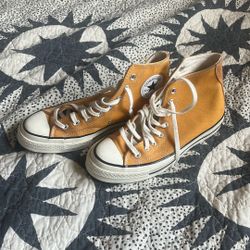 Yellow Converse High Tops 