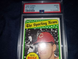 Vintage 1969 Topps Pete Rose PSA 5