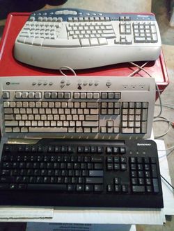 3 different brands of computer keyboards