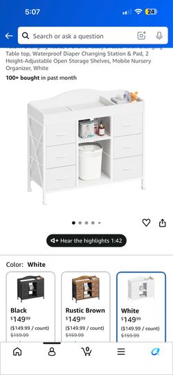 Baby changing table