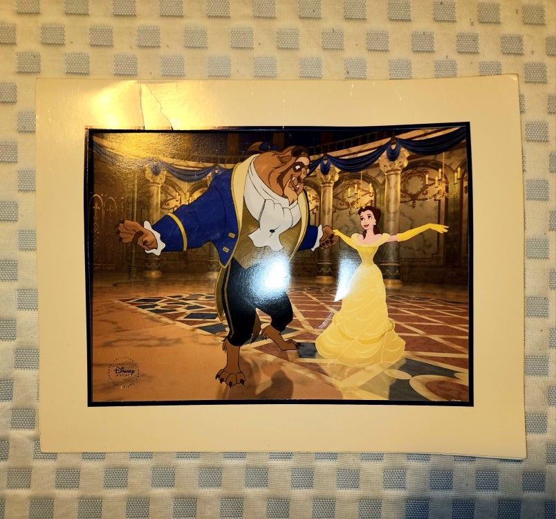 Beauty and the Beast Disney Store Lithograph 11" x 14".. see description 