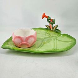  TIANA'S PLACE Lily Pad Ceramic Plate Cup Princess & Frog