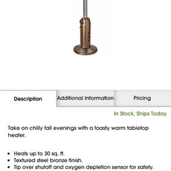 Table Top Patio Heater 