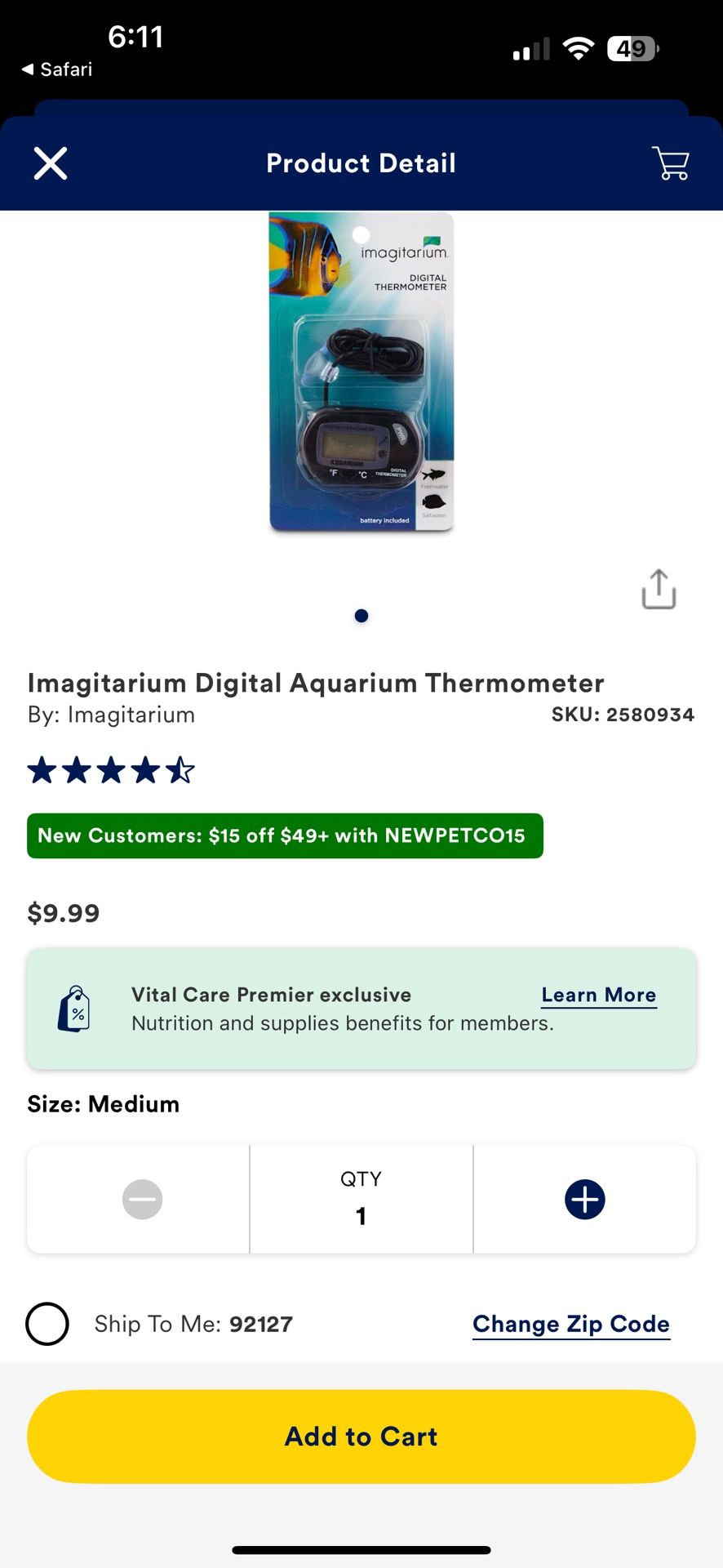 Aquarium Thermometer
