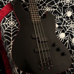 ESP LTD Frank Bello FBJ-400 Bass Guitar - Black Satin