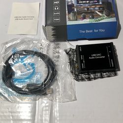 USB to Coaxial RCA and 3.5mm Headphone Jack Converter 