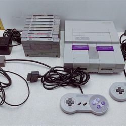 Super Nintendo (SNES) Bundle + Games + Controllers 