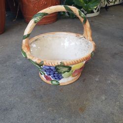 Vintage Ceramic Basket 