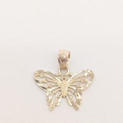 10kt Real Gold Butterfly Pendant