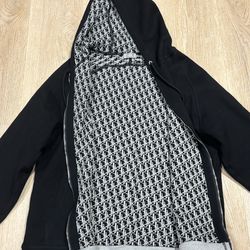 Dior Oblique Hooded Zip-Up Dark Blue Sz Large