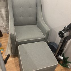 Rocking/Nursing Chair with ottoman with Storage