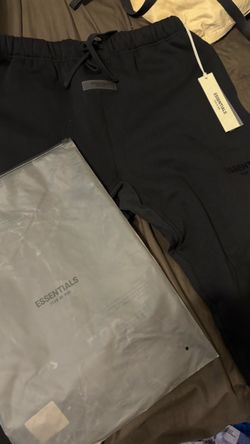 Essentials Black SweatPants Uncuffed
