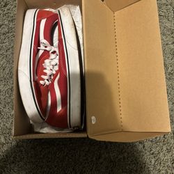 Vans red shoes