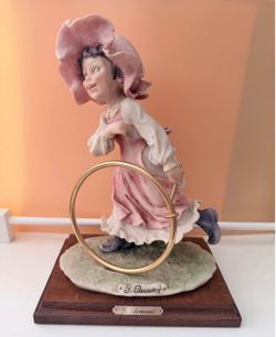 G. Armani Porcelain Figurine Girl with Hoop