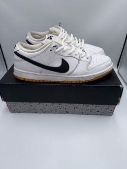 Nike SB Dunk Low Pro White Gum Black Size 11.5 No Box Good Condition