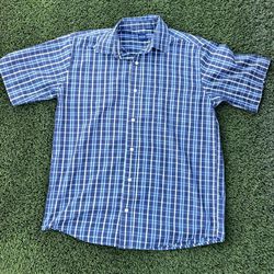 Basic Editions Regular Fit Button-Down Shirt SHORT SLEEVE size S