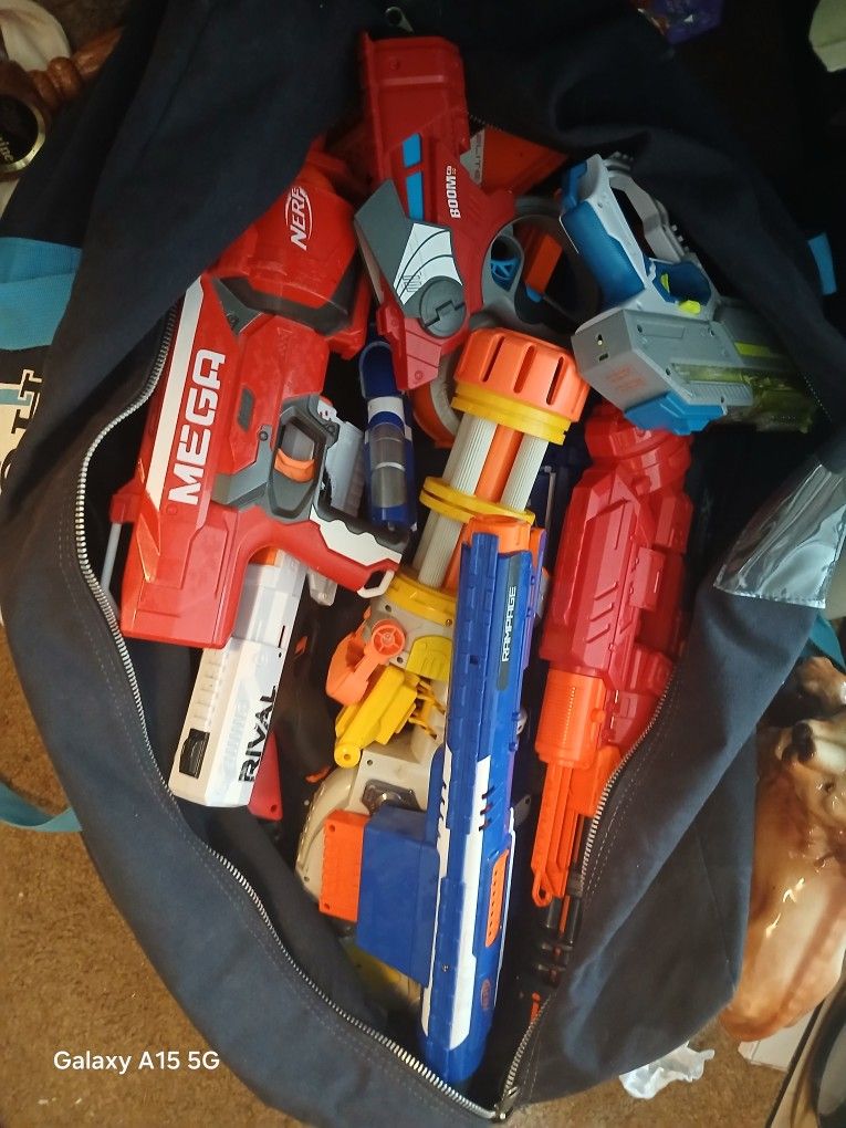 Nerf And Rival Blasters Bag Full