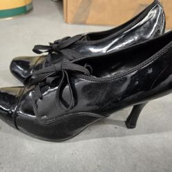 Vintage Fioni High Heel Platform Black Platform Stilettos  size 9