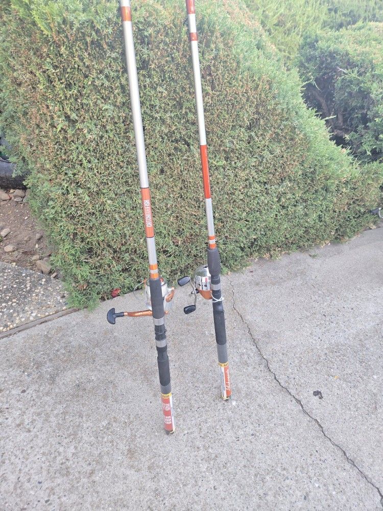 3 Fishing  Rods And Reels 